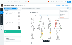 Bodychart zur Befunddokumentation in appointmed