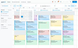 Kalender der Podologie Software appointmed in der Wochenansicht